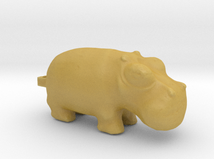 3000 BC Hippo Small Pendant 3d printed