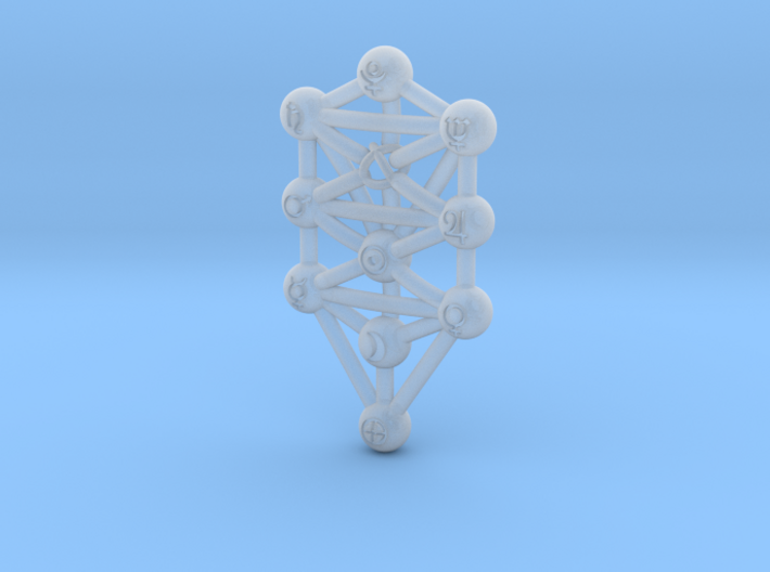 Sephirot (Tree of Life) Pendant 3d printed