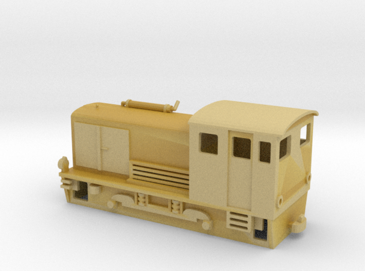 Narrow gauge H0e model diesel shunter 3d printed 