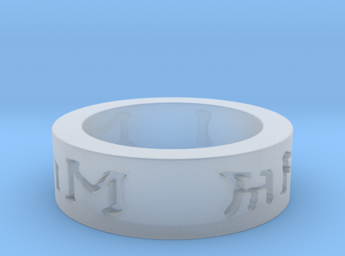 I love you in elven ring 3d printed