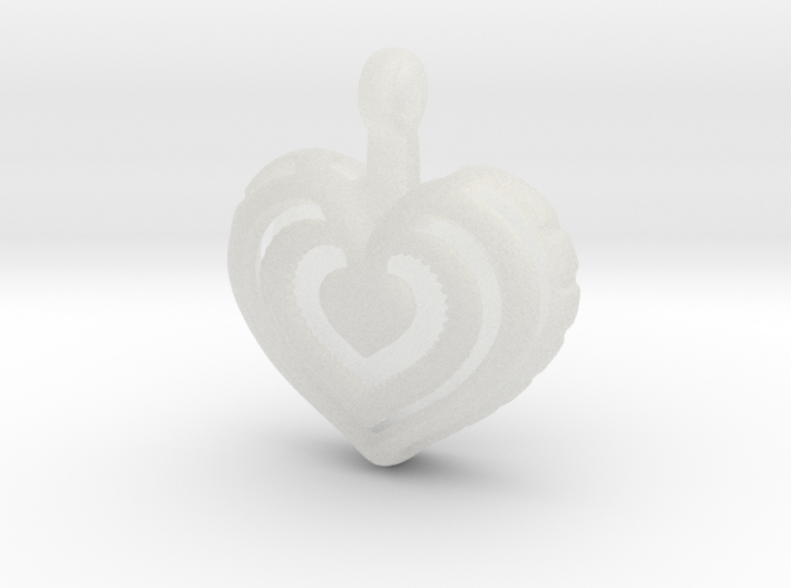 Heart Pendant 'Mylène' 3d printed