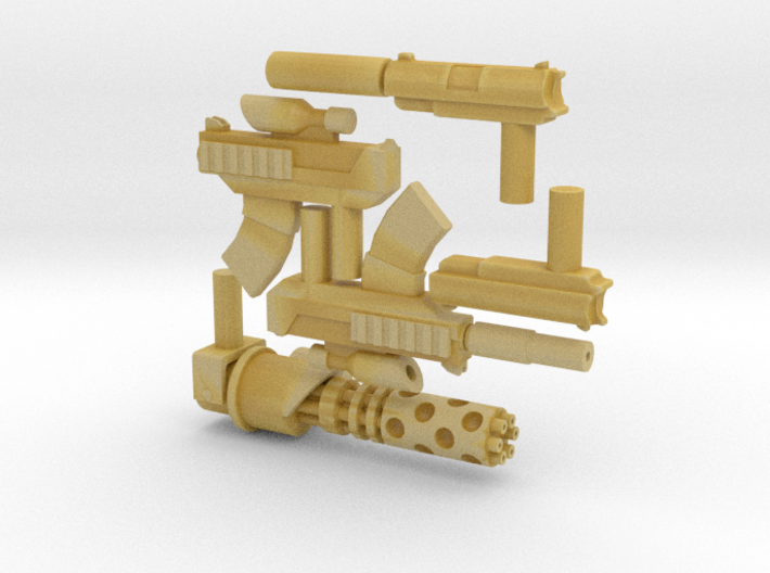 Micro Dunny Hitman Weapons 3d printed