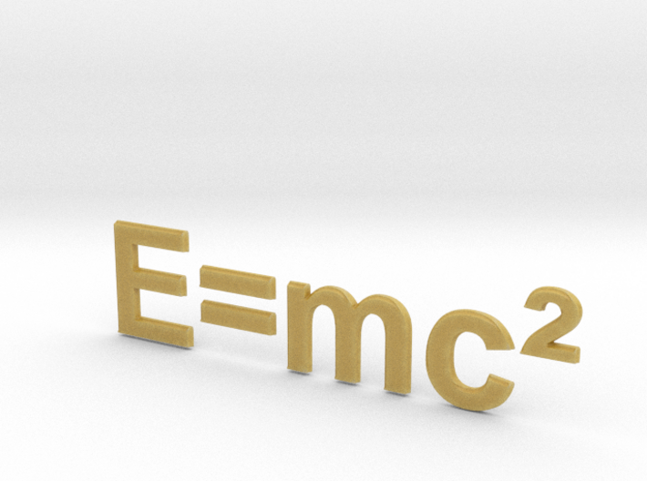 E=mc^2 3d printed