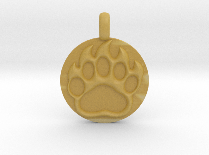 BEAR PAWN Animal Totem Jewelry pendant 3d printed