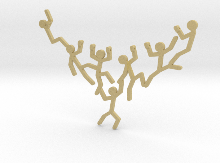 StickMan Necklace Pendant 3d printed