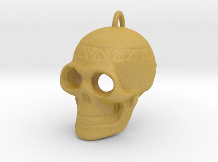 Pendant Skull (with pendant ring) 3d printed