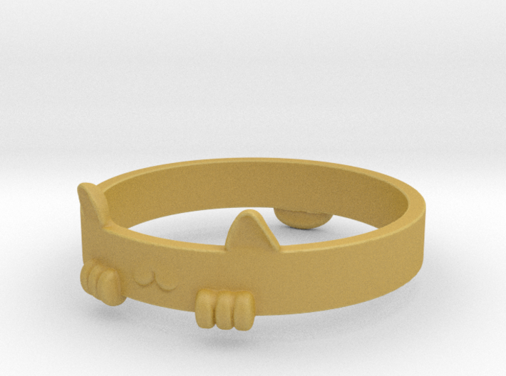 Kitty Cat Ring 3d printed