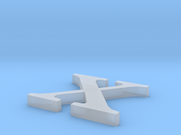 Letter- x 3d printed