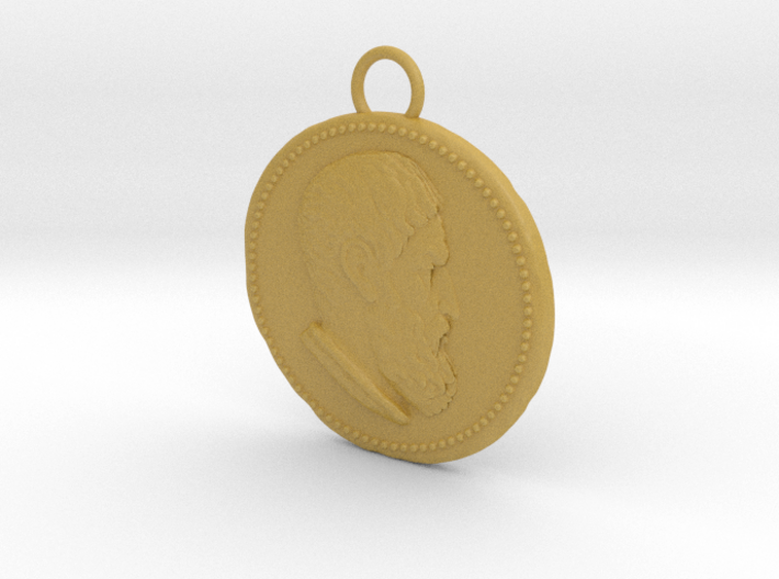 Epicurus Pendant 1.5 inches 3d printed