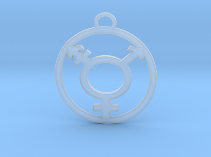 TransGender Pendant-Simple 3d printed