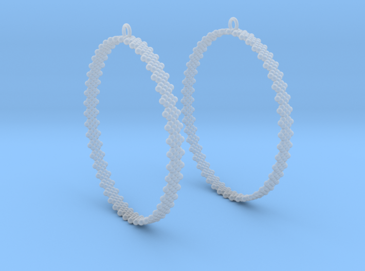Pearl Hoop Earrings 60mm 3d printed