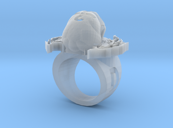 new skull ring 3d printed