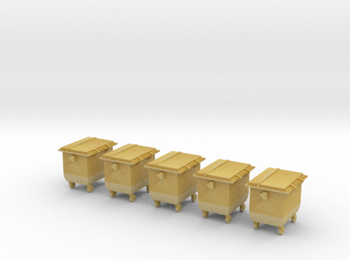 5 Container Bins (1:160) 3d printed 