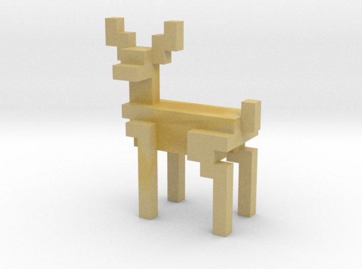 Big 8bit reindeer with sharp corners 3d printed