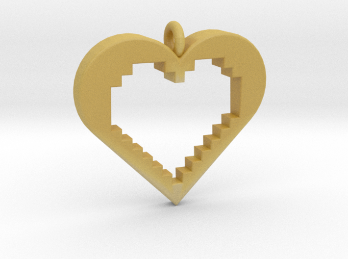 Pixel Heart 3d printed