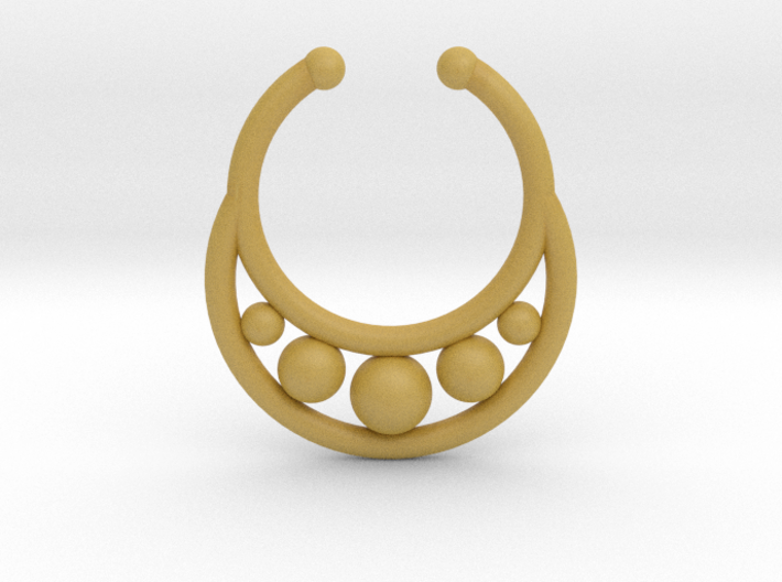 Faux Septum Ring - peapod 3d printed