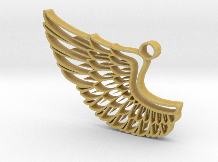 Angel Wing Pendant 3d printed