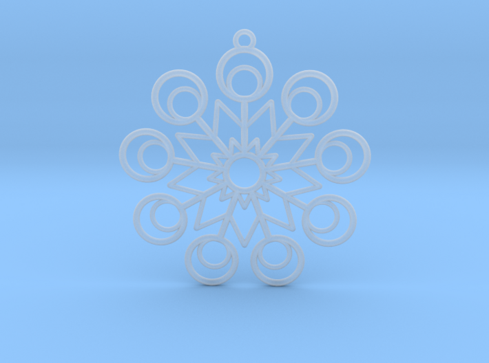 Snowflake Earrings 2 3d printed