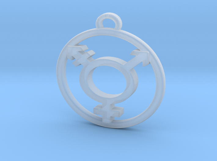 TransGender Pendant -Small 3d printed