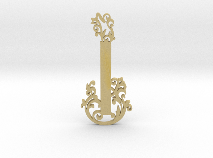 Guitar Floral Key-Chain 3d printed