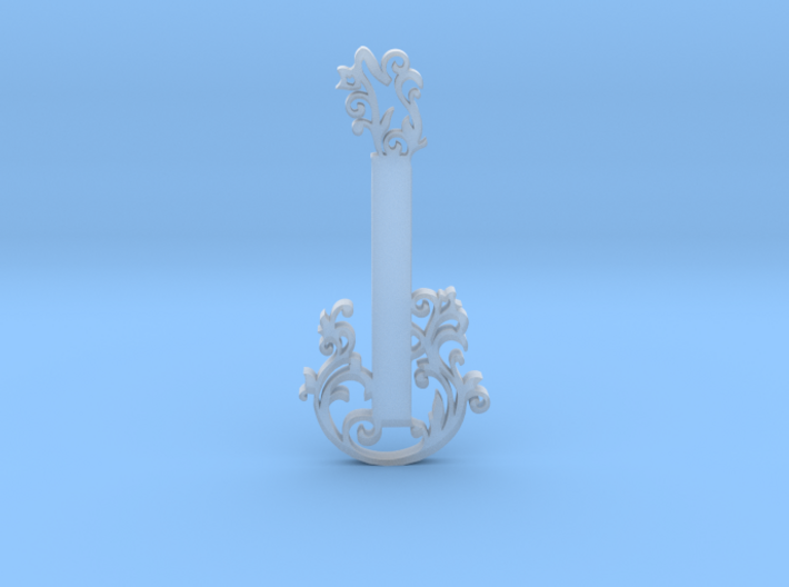Guitar Floral Key-Chain 3d printed
