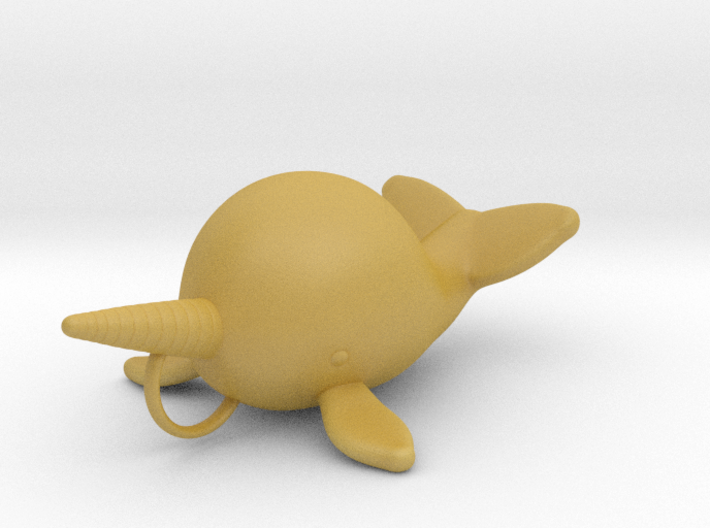 Smaller Narwhal Pendant 3d printed
