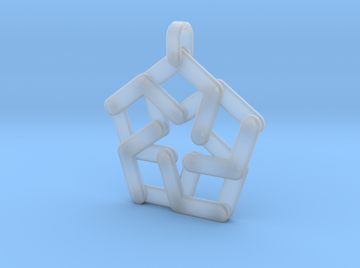 Expandable Pentagonal Pendant/Keychain 3d printed
