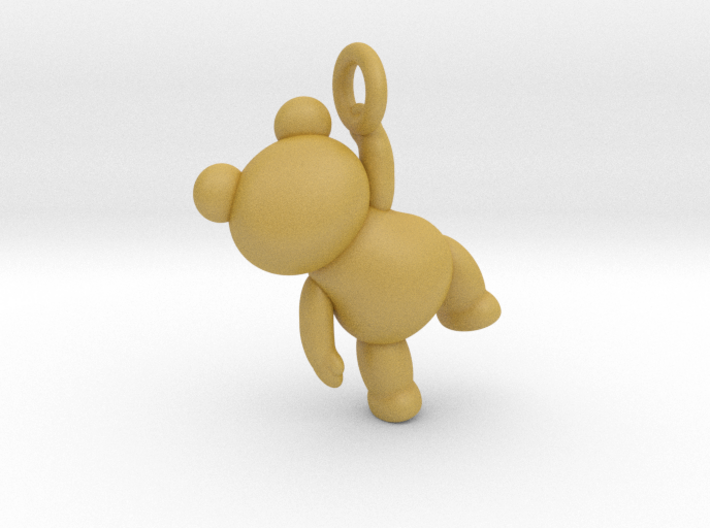 Teddy Bear Pendant - Small - ring 3d printed 