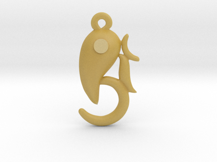Modern Ganesha pendant 3d printed