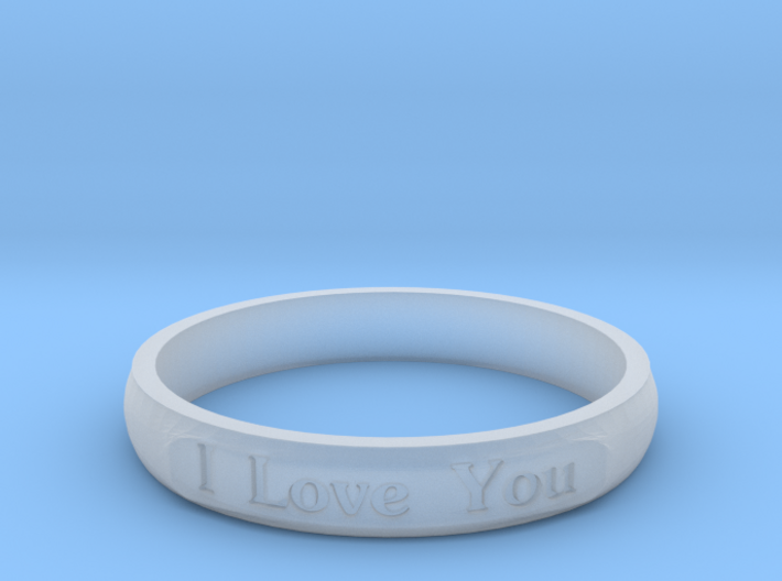 Ring 'I Love You Inwards' - 16.5cm / 0.65&quot; - Size 3d printed