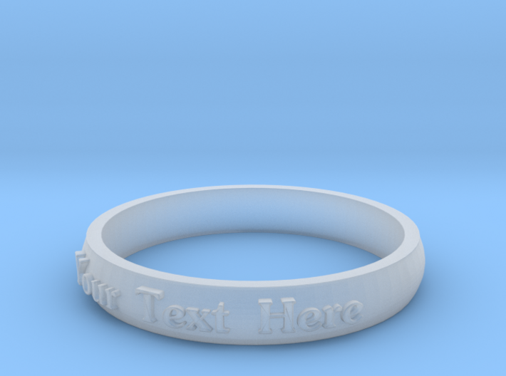 Ring ' Your Text Here' - 16.5cm / 0.65&quot; - Size 6 3d printed