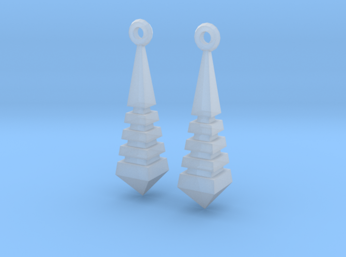 Monolith Earrings 3d printed