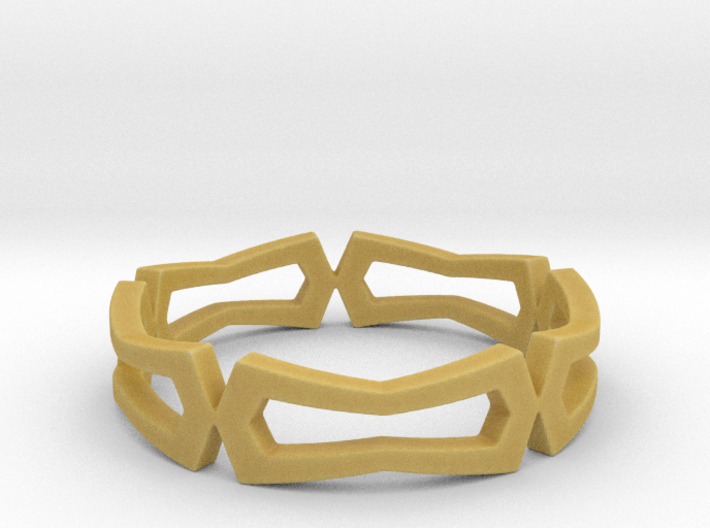 Distorted rectangle pattern Ring Size 10 3d printed