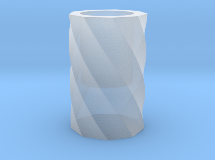 Twisted polygon vase 3d printed