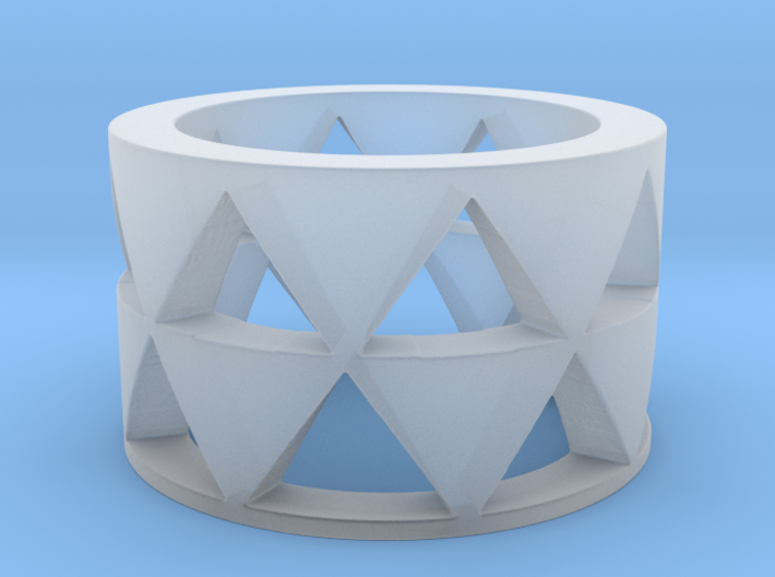 Triangles ring Ring Size 10 3d printed
