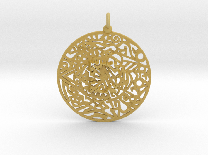 Zendala pendant 3d printed