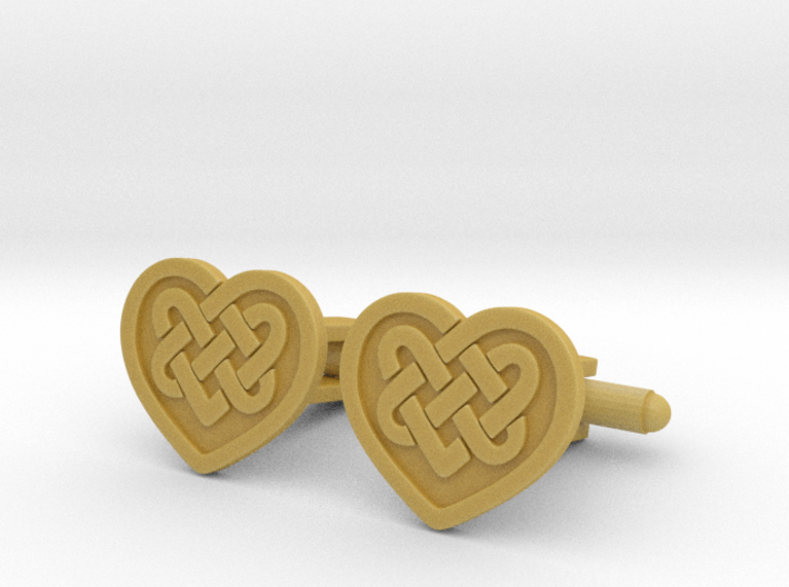 Heart Cufflink 3d printed