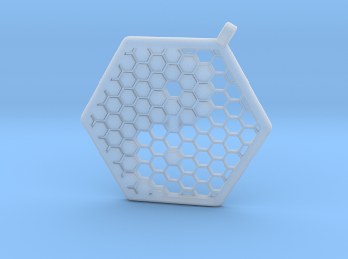 Honeycomb Yin Yang Pendant 3d printed
