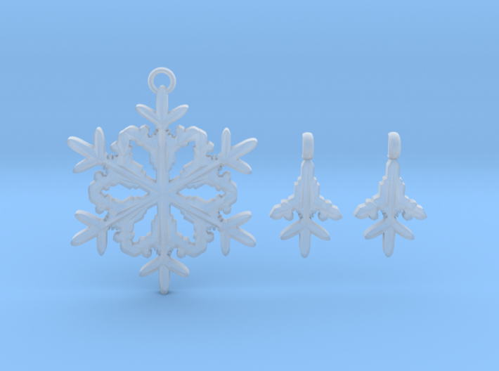 Snowflakes pendants 3d printed 