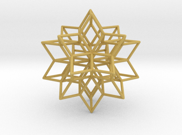 Rhombic star earring 3d printed 