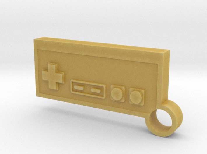 NES Controller Keychain 3d printed
