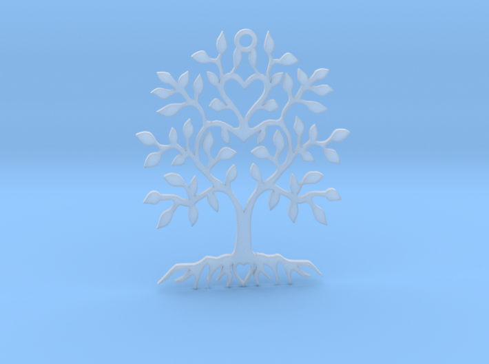 Tree Heart Pendant 3d printed