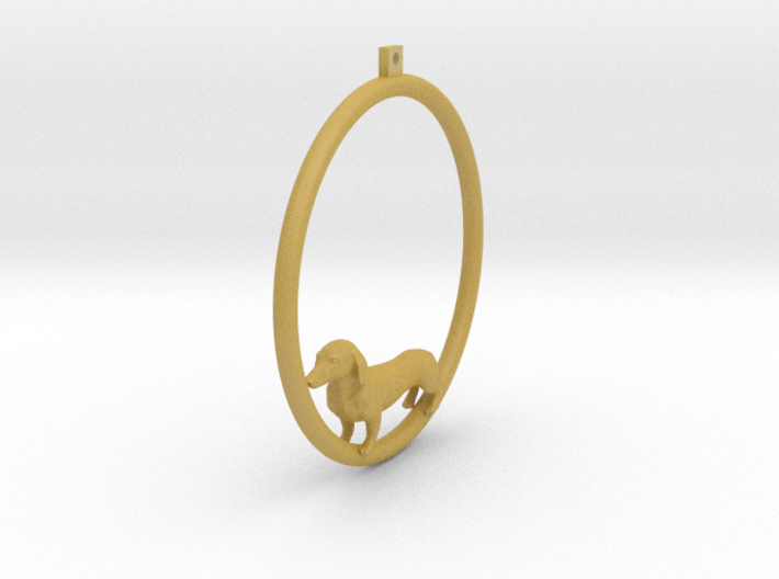 Dachshund Hoop Earring 3d printed