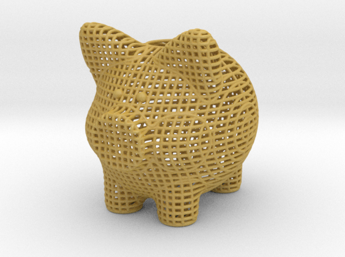 Wire Frame Piggy Bank 3 Inch Tall 3d printed