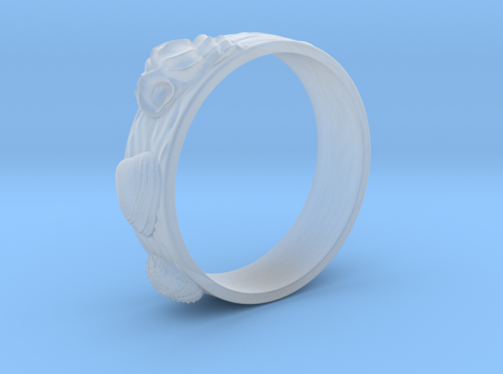 Sea Shell Ring 1 - US-Size 10 (19.84 mm) 3d printed