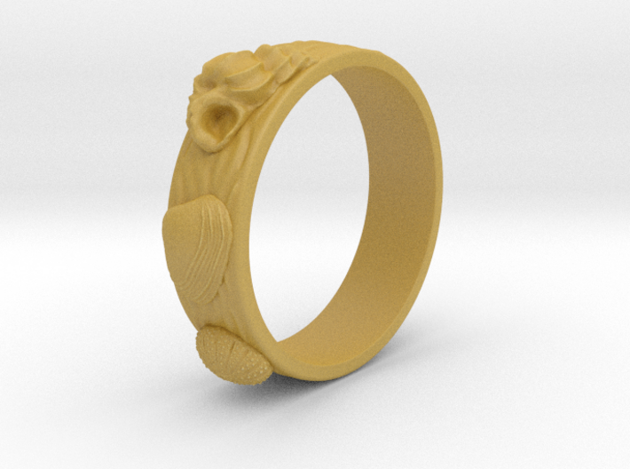 Sea Shell Ring 1 - US-Size 7 (17.35 mm) 3d printed