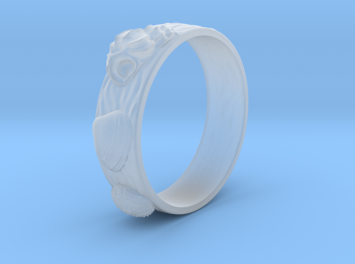 Sea Shell Ring 1 - US-Size 11 1/2 (21.08 mm) 3d printed