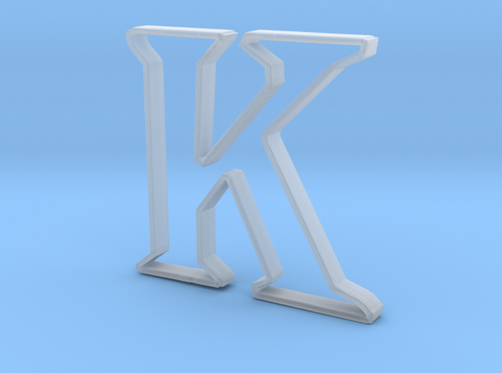 Typography Pendant K 3d printed