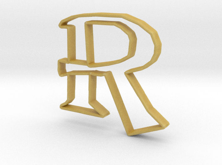 Typography Pendant R 3d printed