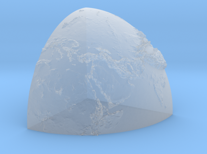 Second part of planet earth sectioned quarter 3d printed